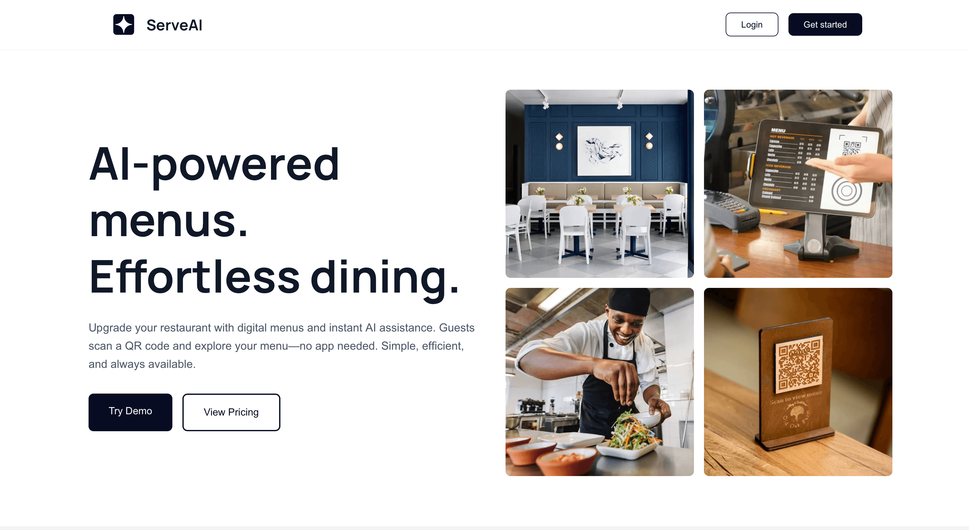 AI waiter for restaurants screenshot